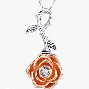 14k Rose Urn Memorial Ashes Fine Jewelry Necklace